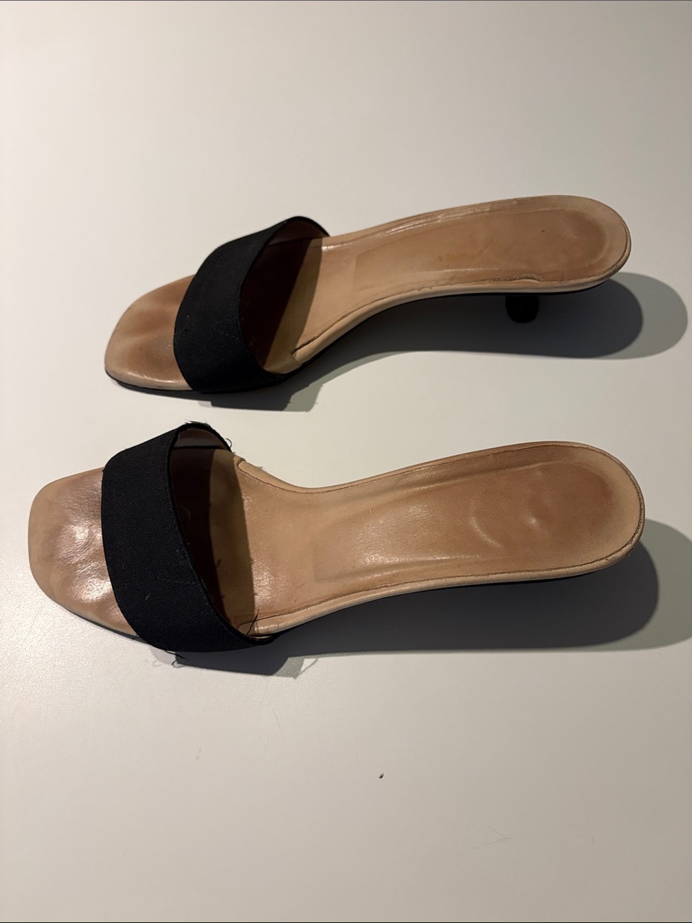 Donald J. Pliner Black Slide Mule with Tan Insole